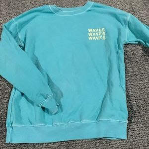 cyan/blue pullover crew neck billabong
